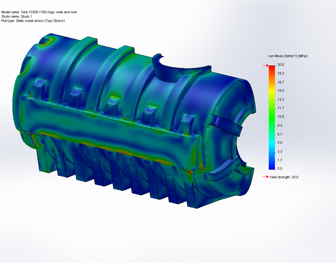 Coupland Bell HDPE tank FEA                                  results