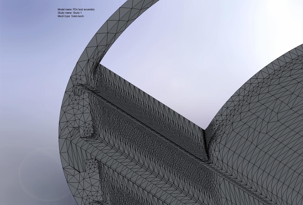 medical pendant finite element model