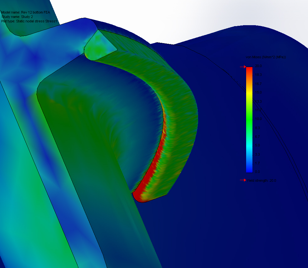 HDPE weld FEA   results